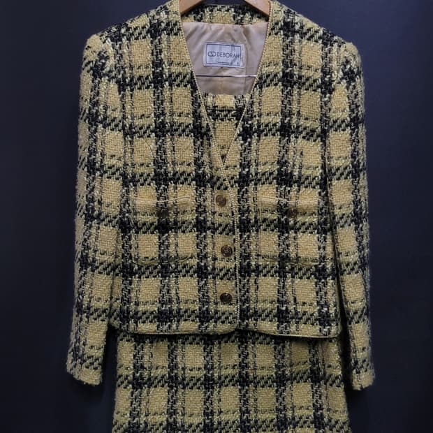 DEBORAH 수입 빈티지 트위드 셋업