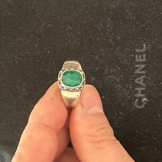 오르또 네이머클로딩 콜라보 그린 체커보드 링