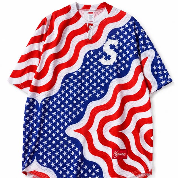 Supreme #S 로고 베이스 헨리넥