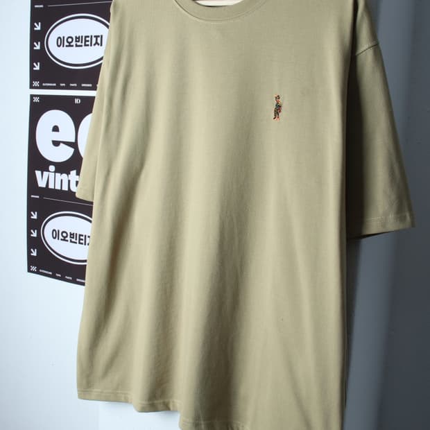 (L-XL) 파르티멘토 반팔 티셔츠 오버핏 베이지 올드스쿨-H32589