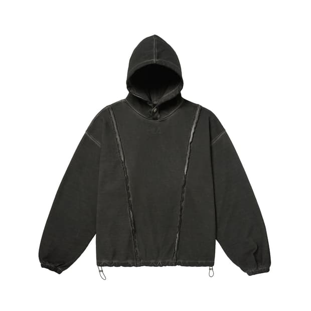 [3] 떠그클럽 X 휠라 스티치 로고 스냅 후드 차콜 그레이