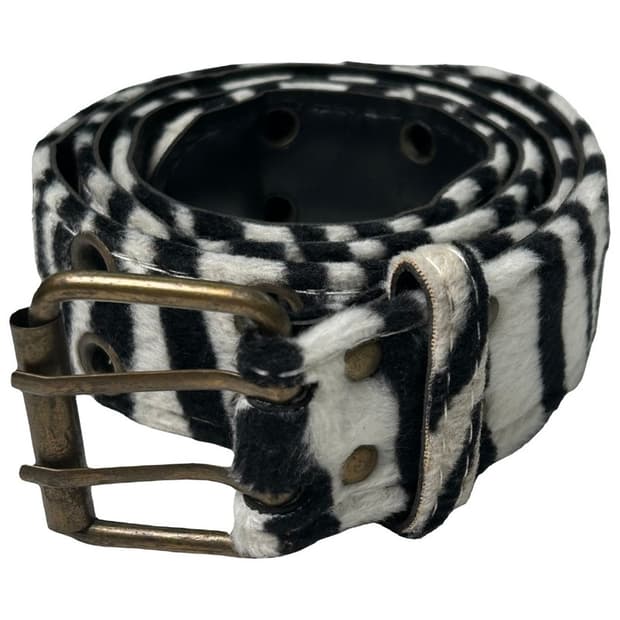 Zebra print belt