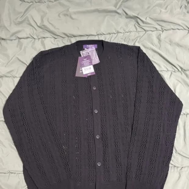 비슬로우 퍼플 가디건 XL