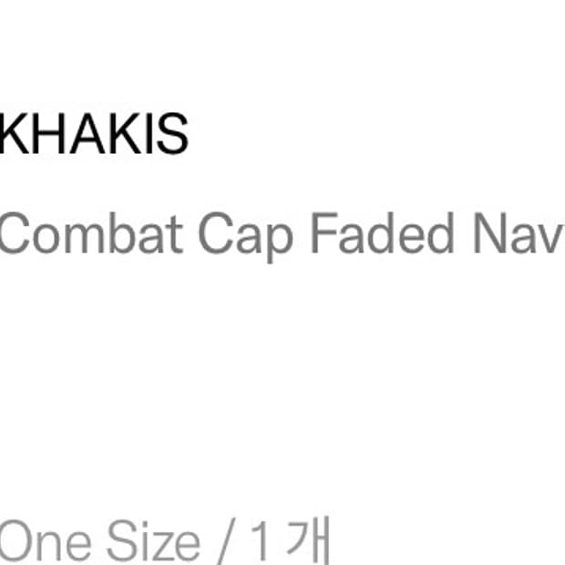 Khakis 카키스 모자 Combat Cap Faded Navy