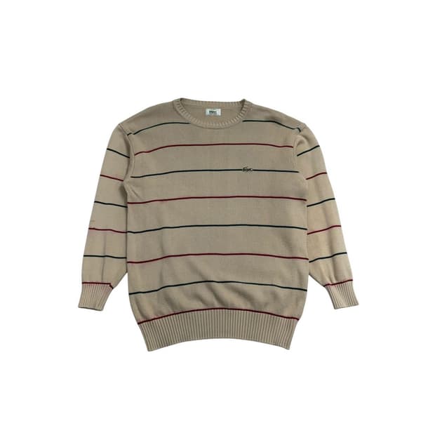 라코스테 스트라이프 니트 베이지