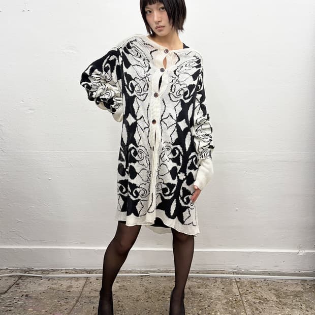 와이즈 오버사이즈 롱 가디건