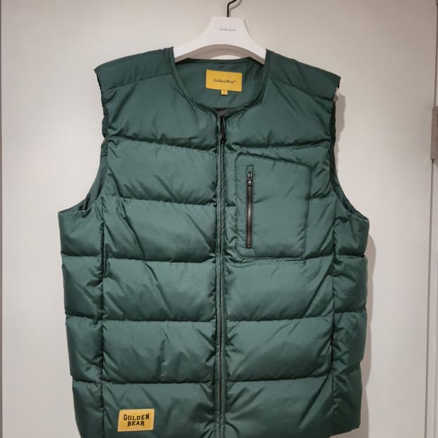 [골든베어] 라운드 풀집업 다운베스트 L