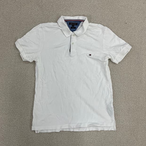 M 타미힐피거 슬림핏 카라 반팔 티셔츠 0209M1