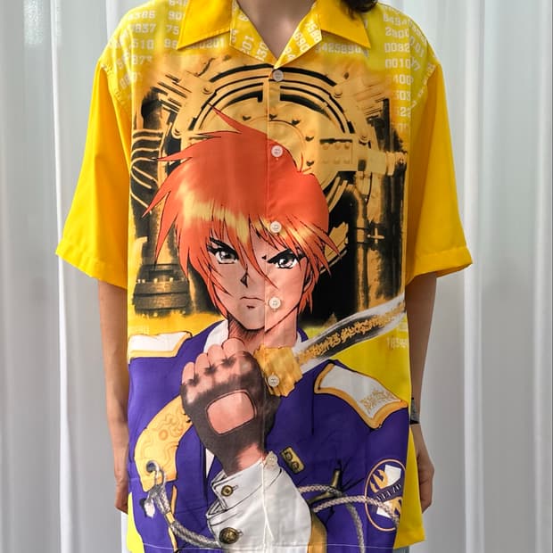 [XL-2XL]VEEZO 사무라이 카툰 셔츠