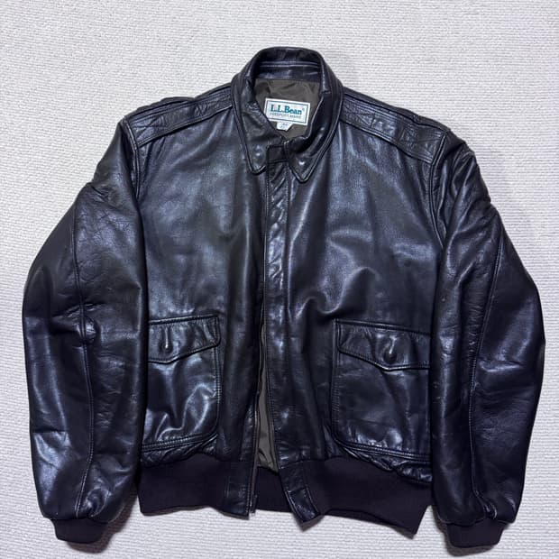 90s USA 엘엘빈 A-2 레더 자켓 42사이즈