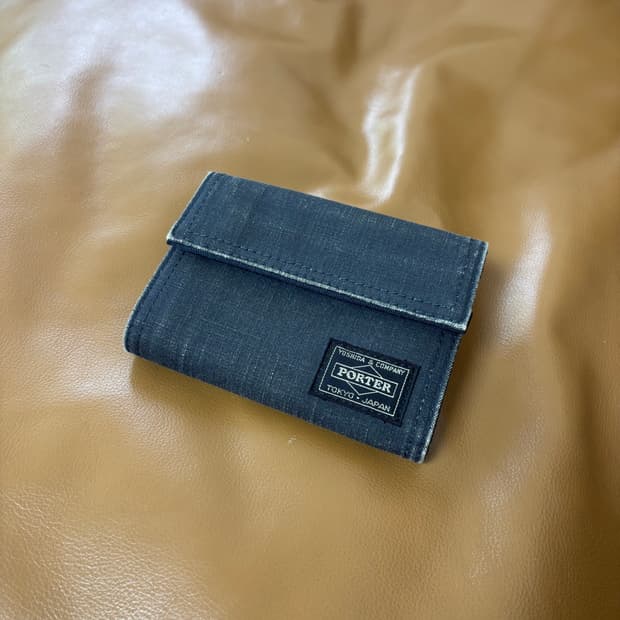 PORTER 포터 폴딩 월렛 지갑 워시드 캔버스 스모키