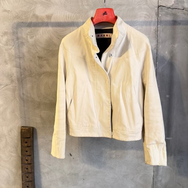 마르니 램스킨 레더 자켓 55