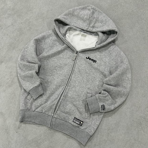 지프 그레이 kids 기모 후드집업 