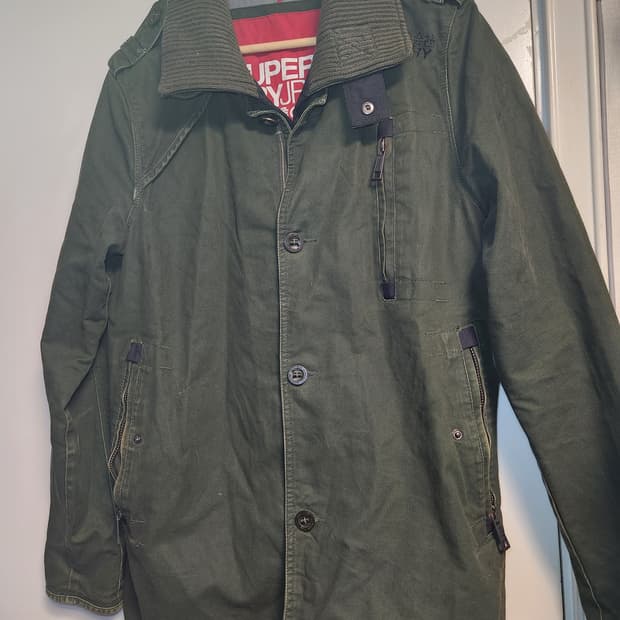 슈퍼드라이 빈티지 야상 자켓 카키 L