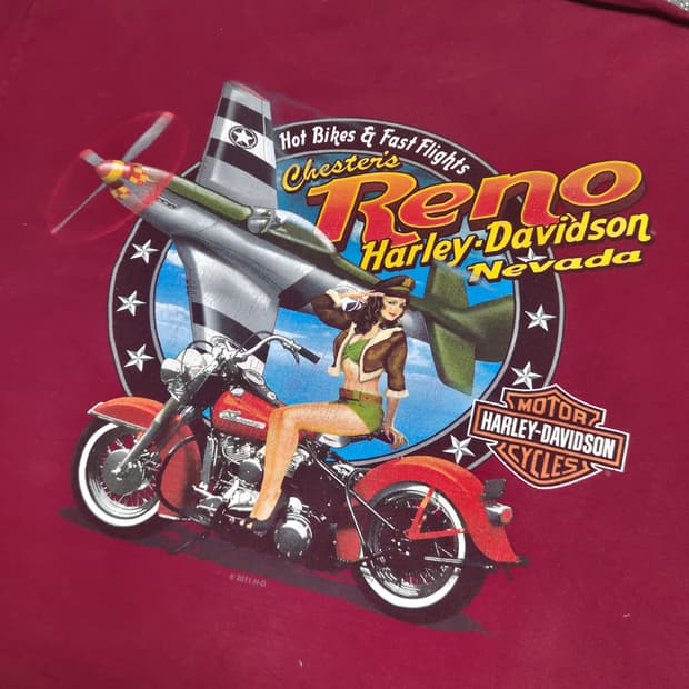 [XL] 할리데이비슨 핀업걸 티셔츠 -348