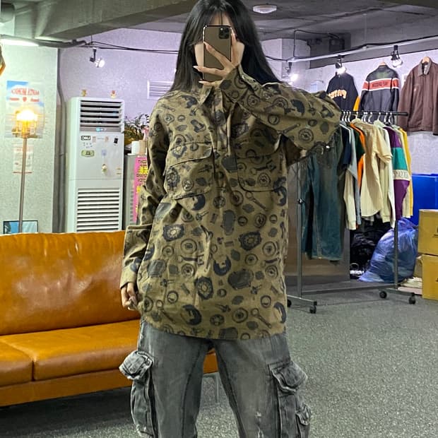 할리데이비슨 빈티지 투포켓 셔츠 B5213
