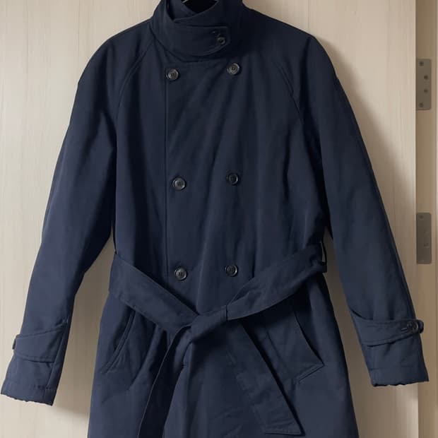 에스파이(ESFAI) 워밍 로브 패딩 코트 네이비