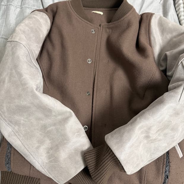 M/엑슬림 ep8 바시티 자켓 브라운