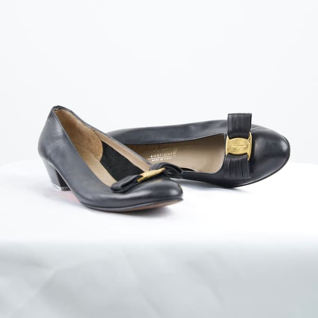 Ferragamo 바라 리본 펌프스 구두