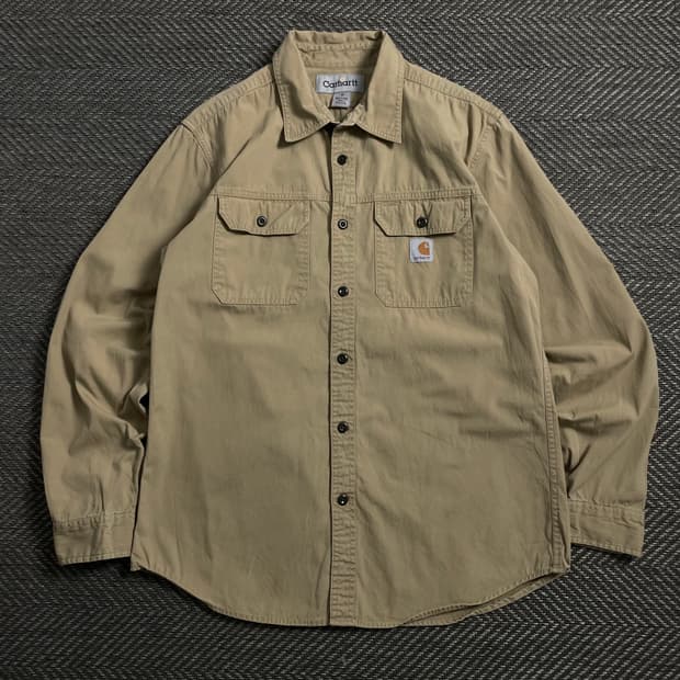 칼하트 포켓 패치 로고 박시핏 워크 셔츠 o 4082