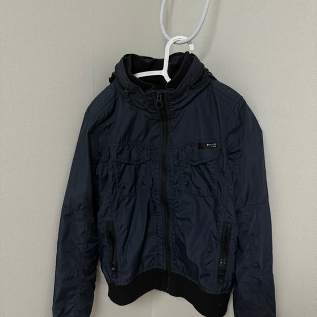 (M) Buckaroo 버커루 히든 후드 락시크 블루종 자켓