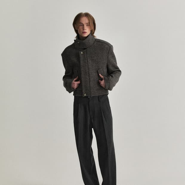 교환) 웨이비니스 하이넥 자켓 그레이 2