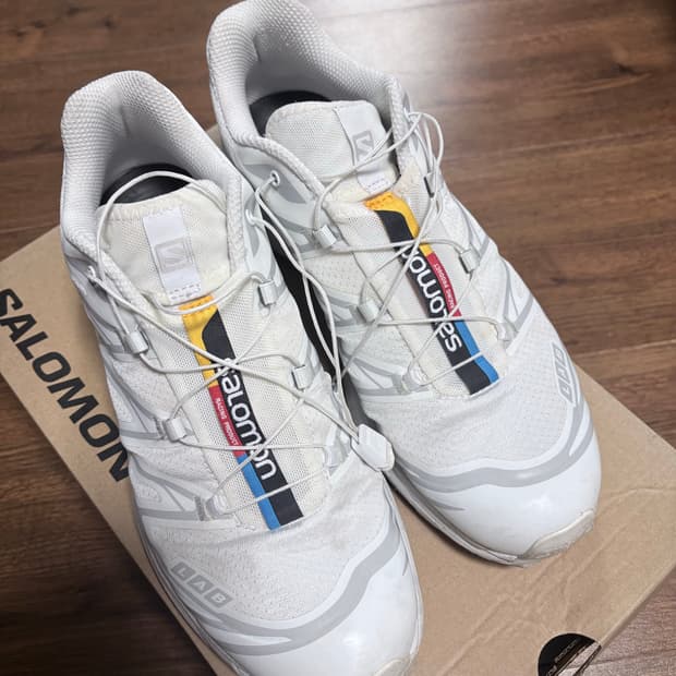살로몬 xt-6 화이트 270