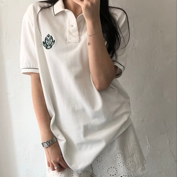  Polo 폴로 랄프로렌 테니스로고 화이트컬러 PK 카라티셔츠  ﻿