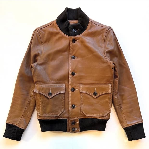 빔즈 버튼업 가죽 자켓