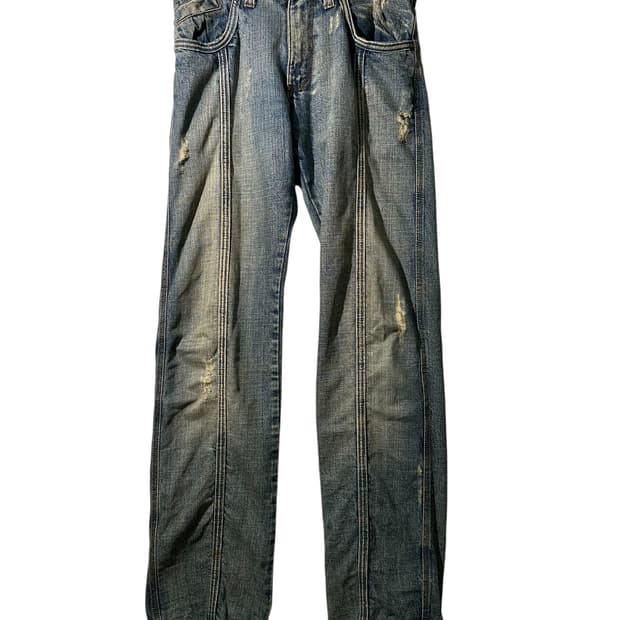 absolute joy 로우라이즈 와이드 데님 팬츠