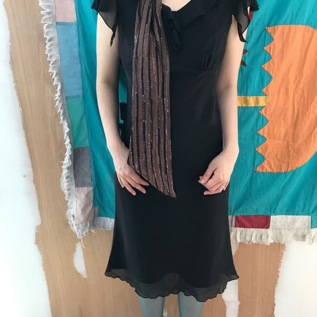 vintage stripe pattern scarf