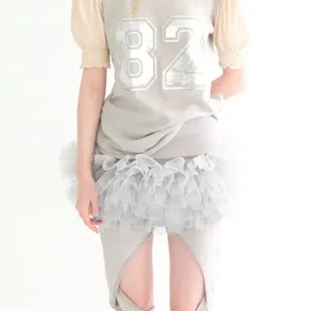 샵페어리 튤스커트 jersey volume tulle skirt