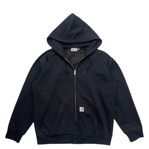 CARHARTT 기모 후드 집업 블랙 XL