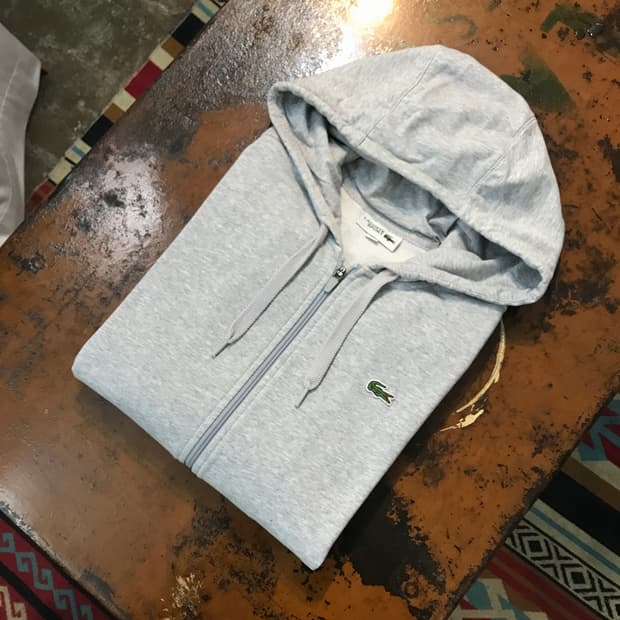 라코스테 그레이 시그니처 로고 후드집업 남성 102 여성 66 