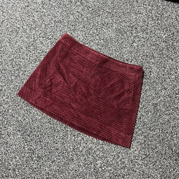 얼진 빈티지 코듀로이 짧치 미니스커트 레이어드