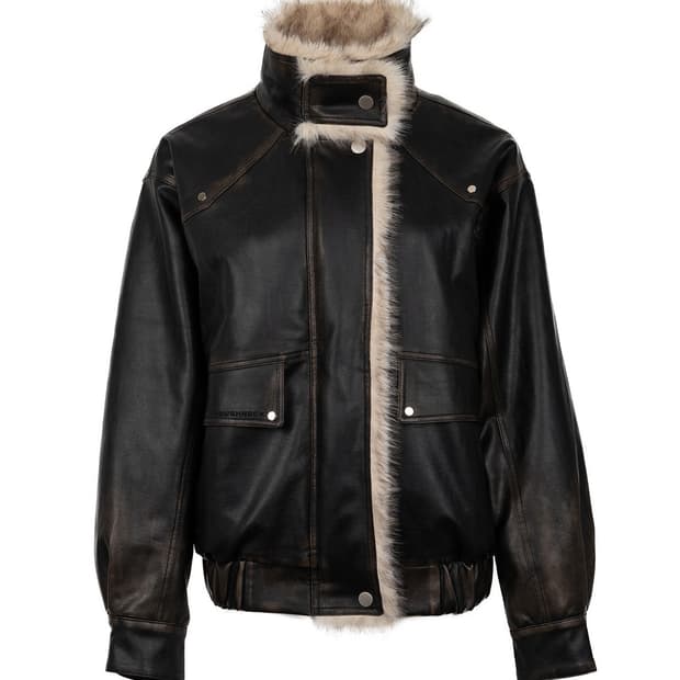 ROUGHNECK 러프넥 워싱 레더 무스탕 자켓