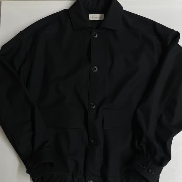 르메르 19fw 오버사이즈드 울 블루종 블랙