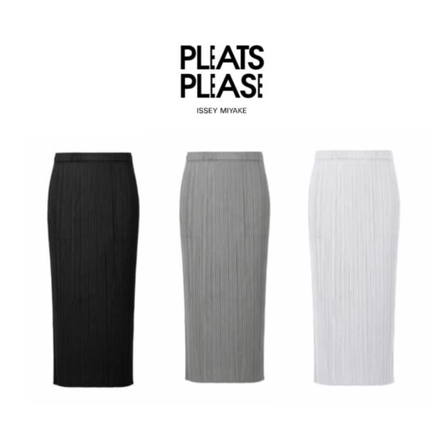 플리츠플리즈 베이직 스커트 블랙