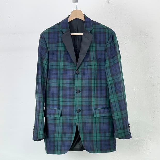 폴로 랄프로렌 블랙워치 울 플래드 싱글 브레스티드 블레이저 자켓