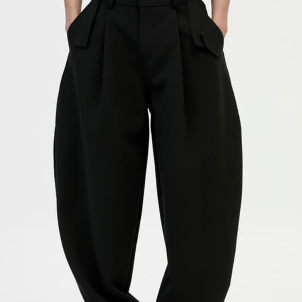 suspender balloon pants(black)