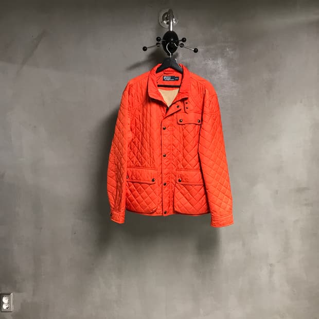 폴로 랄프로렌 퀄팅 자켓 오렌지 L