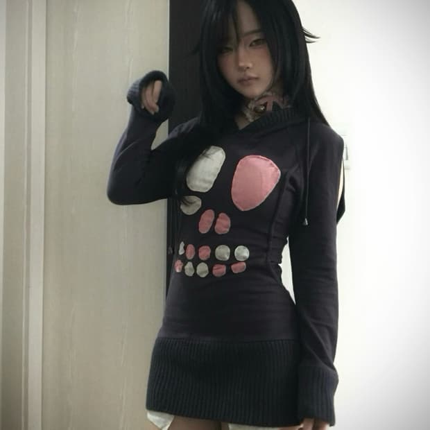 Patchwork Skull Hoodie Op