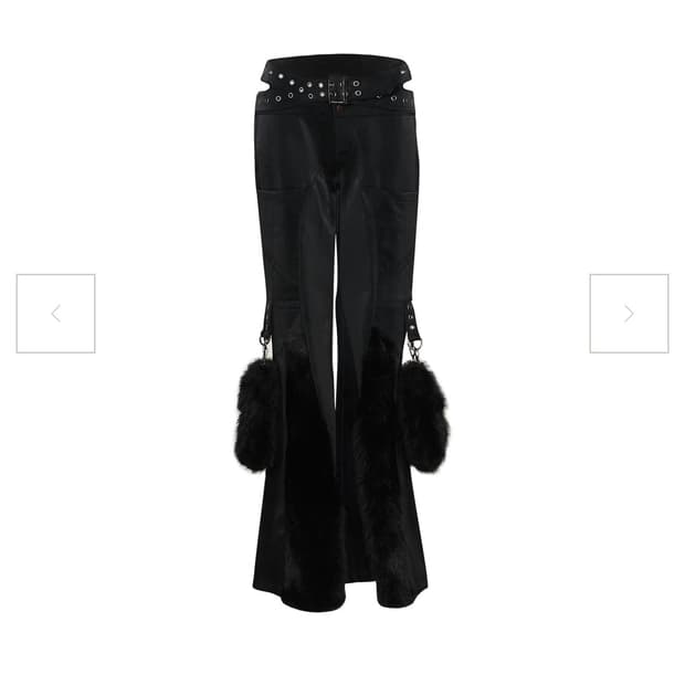 koi footwear fur buckle pants