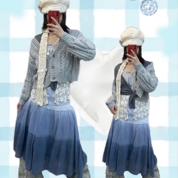 Baby blue mori set
