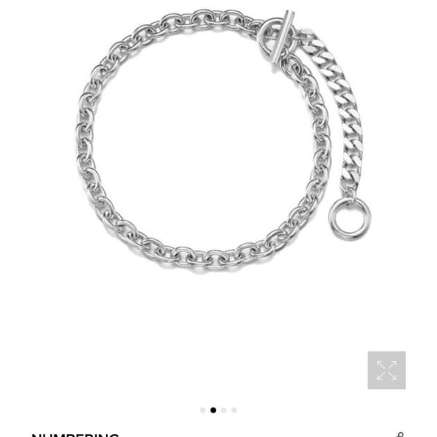 넘버링 #262 실버 체인 목걸이