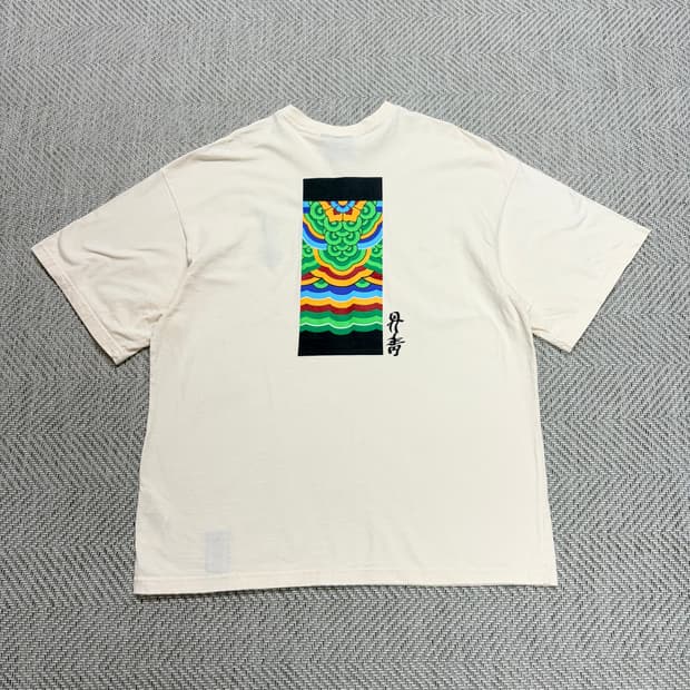 (S)로우로우 단청 루즈핏 반팔티