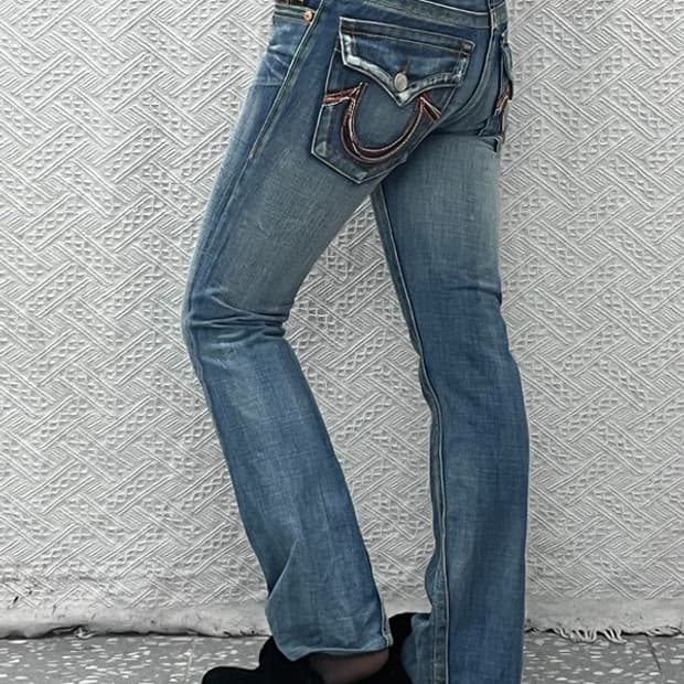 트루릴리전 835 올드스쿨 레트로 Y2K 데님팬츠 28인치 C09963