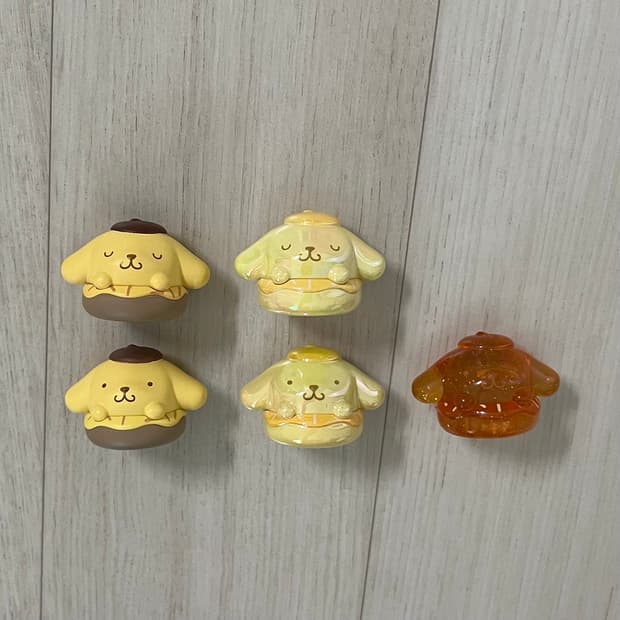 (5종 일괄)산리오 폼폼푸린 미니 도넛 피규어 가챠 굿즈