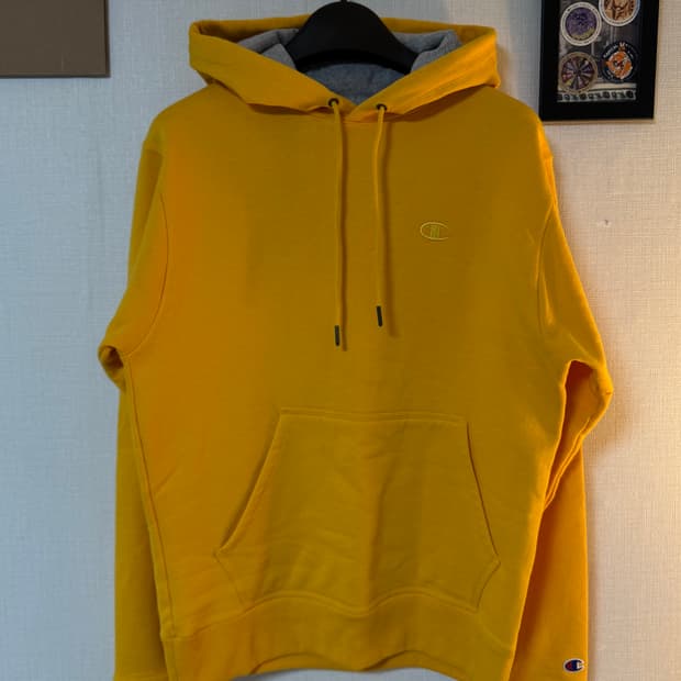 [L]챔피온 후드티 옐로우