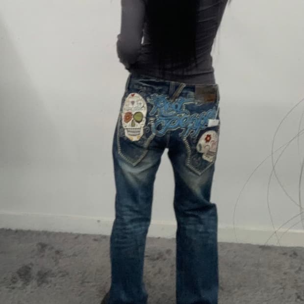 레드 페퍼 스컬 데님팬츠